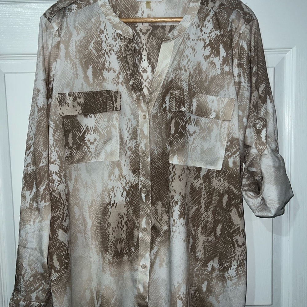 Calvin Klein Soft Python Print Top - Picture 3 of 7